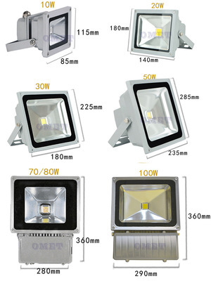 【廠家直銷LED投光燈泛光燈 10W/20W/30W/50W/70/80W/100W 白紅黃綠】價格,廠家,圖片,其他LED燈具,陳春英-